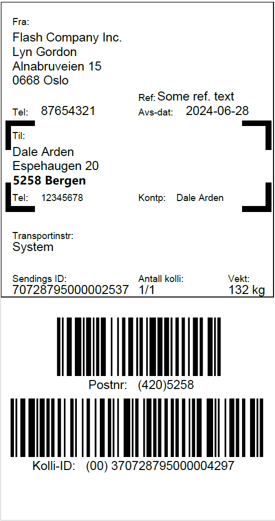 example label without options